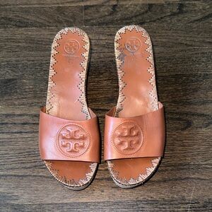 Tory Burch Brown Leather Sandals